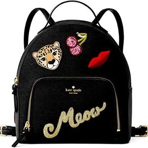 Kate Spade Black Run Wild Tomi Backpack Purse